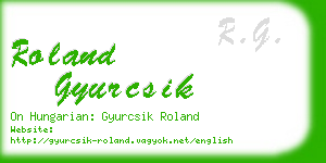 roland gyurcsik business card